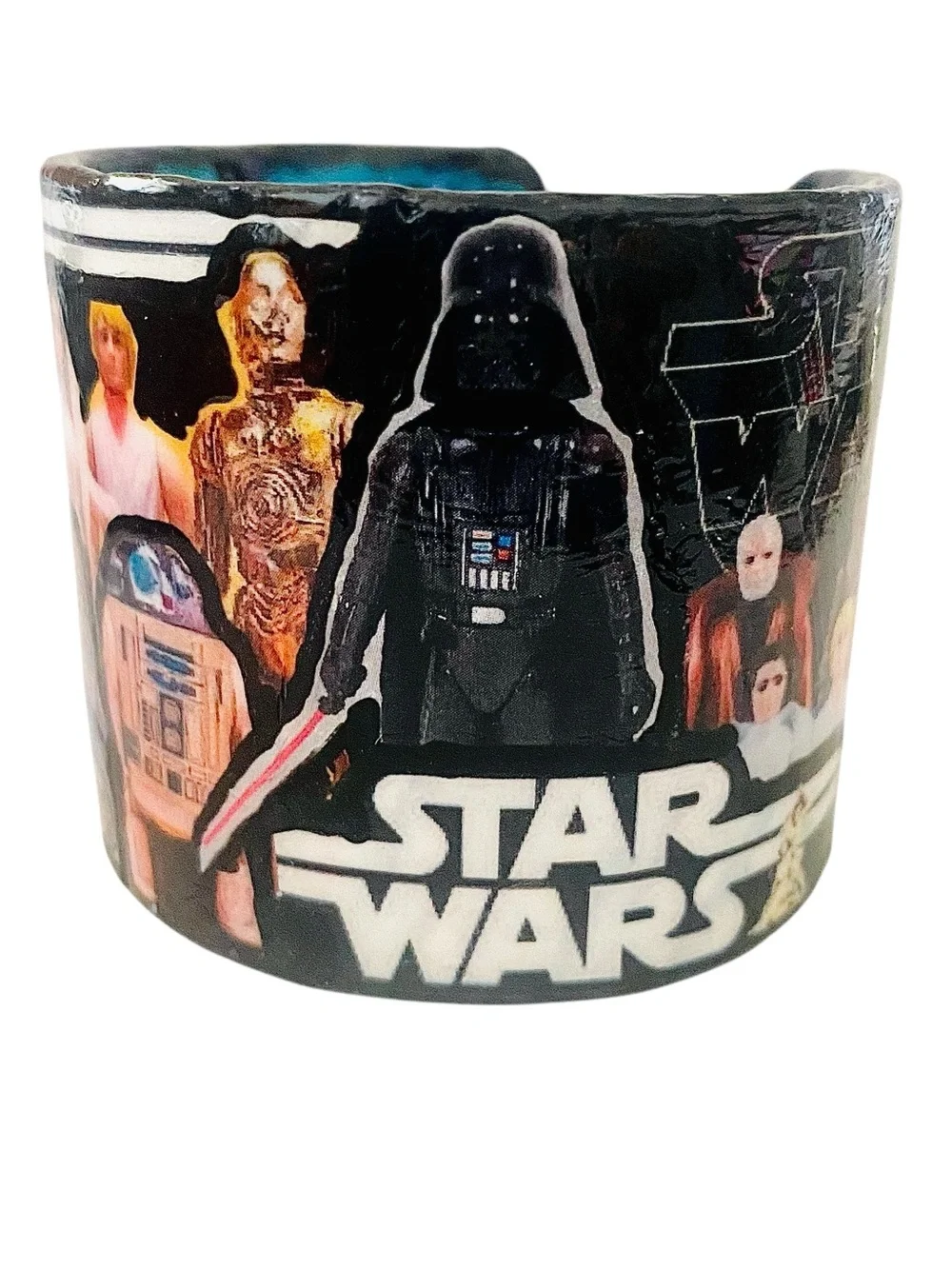Star Wars Multi-Color Character Collage Wide Cuff Bracelet